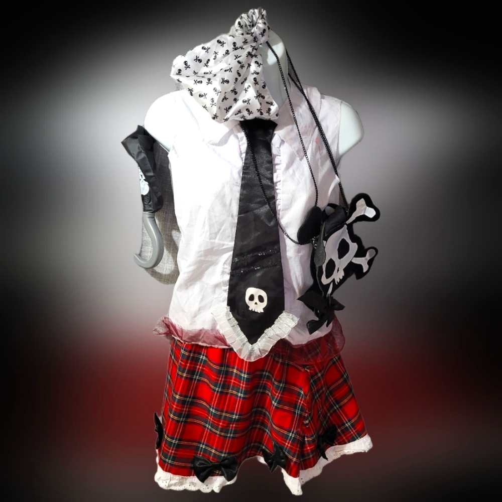 🎃Gothic School Pirate Kids Halloween Costume youth m